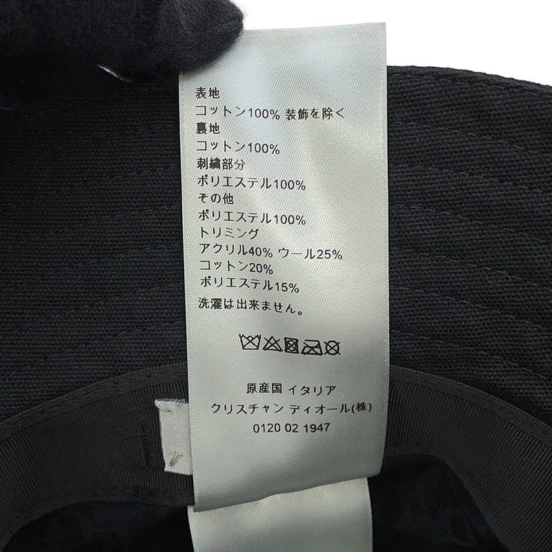 クリスチャン・ディオール バケットハット ピータードイグ コットン サイズM 033C906P4511 Christian Dior 黒 帽子