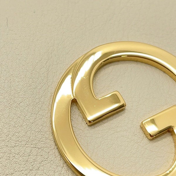 グッチ チェーンウォレット レザー ブロンディ  インターロッキングG ミディアム 725219 GUCCI 財布 白