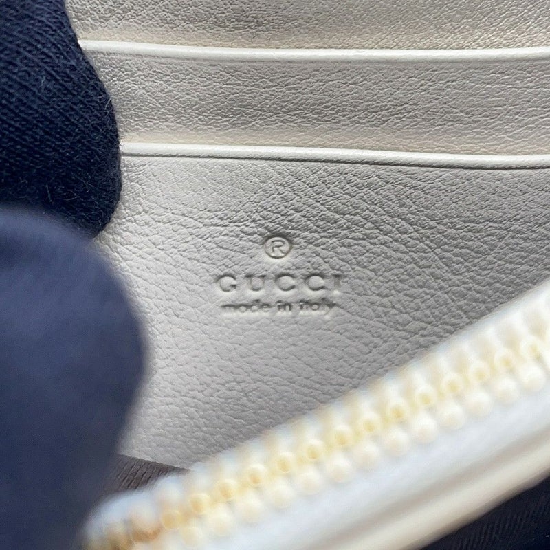 グッチ チェーンウォレット レザー ブロンディ  インターロッキングG ミディアム 725219 GUCCI 財布 白