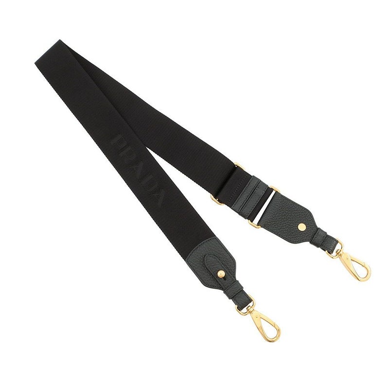 プラダ ショルダーバッグ ロゴ カーフレザー 1BE066 PRADA 黒