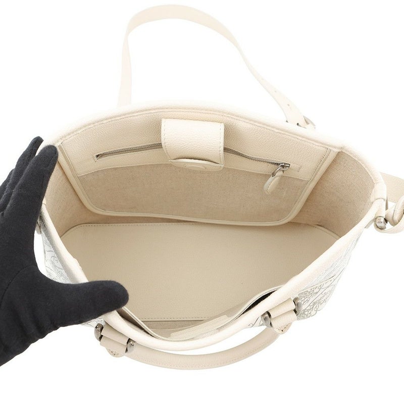 ベルルッティ ハンドバッグ トゥジュール トワル・マルブフ XS Berluti 10周年記念日本限定モデル 白 2way