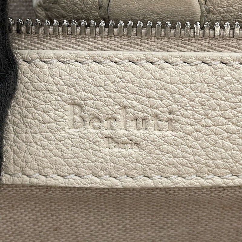 ベルルッティ ハンドバッグ トゥジュール トワル・マルブフ XS Berluti 10周年記念日本限定モデル 白 2way