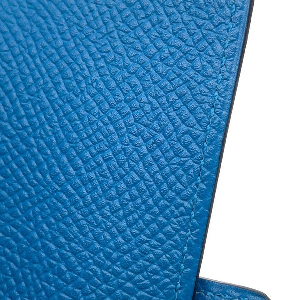 エルメス 4連キーケース ベアン ブルーゼリージュ/シルバー金具 エプソン C刻印