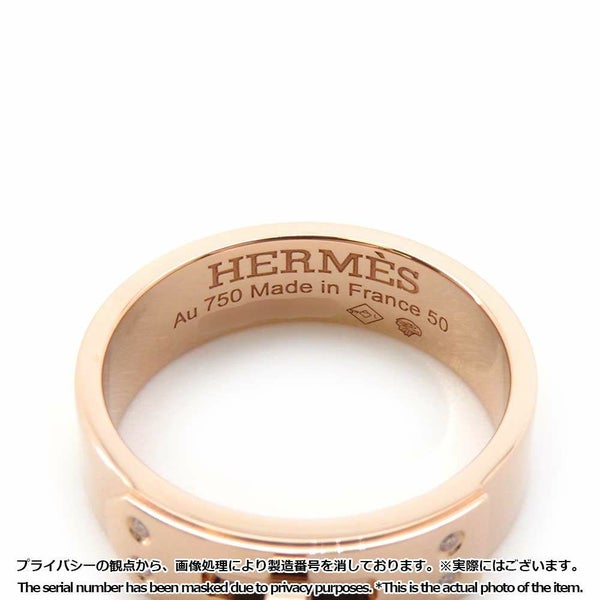 エルメス リング ケリーPM ダイヤモンド 4P 計0.02ct K18PGピンクゴールド リングサイズ50 HERMES ジュエリー 指輪