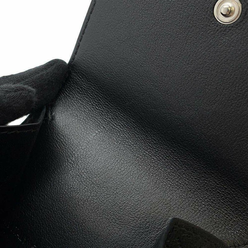 バレンシアガ 三つ折り財布 パンチングロゴ コンパクトウォレット レザー 594312 BALENCIAGA 財布 黒