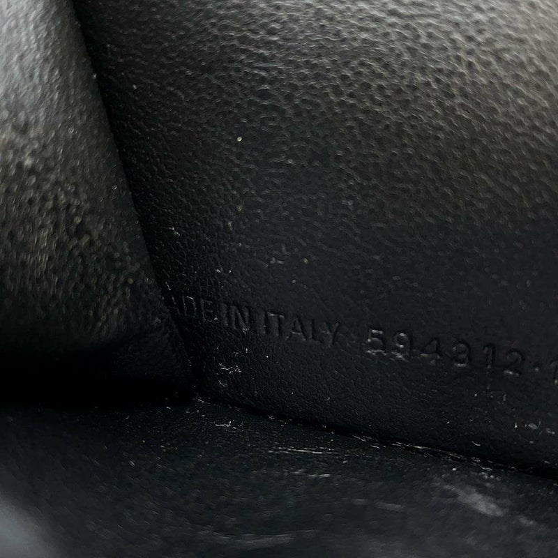 バレンシアガ 三つ折り財布 パンチングロゴ コンパクトウォレット レザー 594312 BALENCIAGA 財布 黒