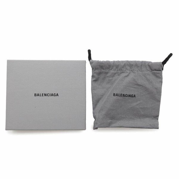 バレンシアガ 三つ折り財布 パンチングロゴ コンパクトウォレット レザー 594312 BALENCIAGA 財布 黒