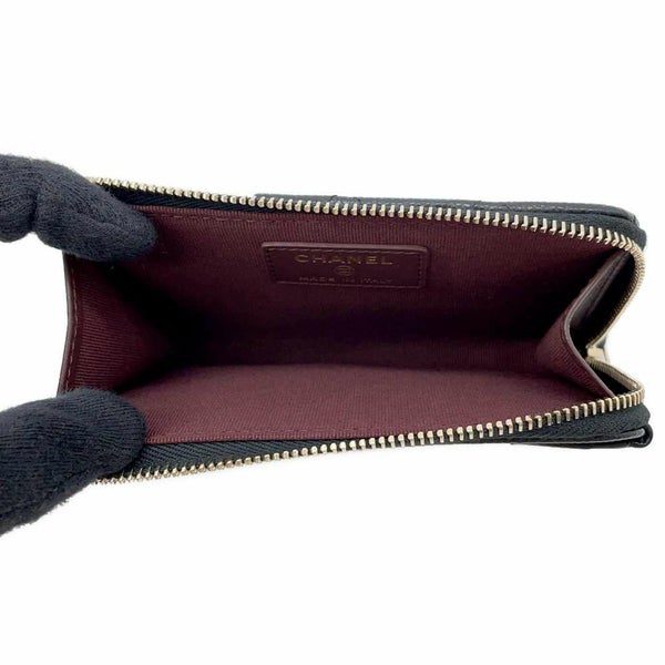 シャネル コインケース マトラッセ ココマーク キャビアスキン AP3179 CHANEL フラグメント カードケース 黒