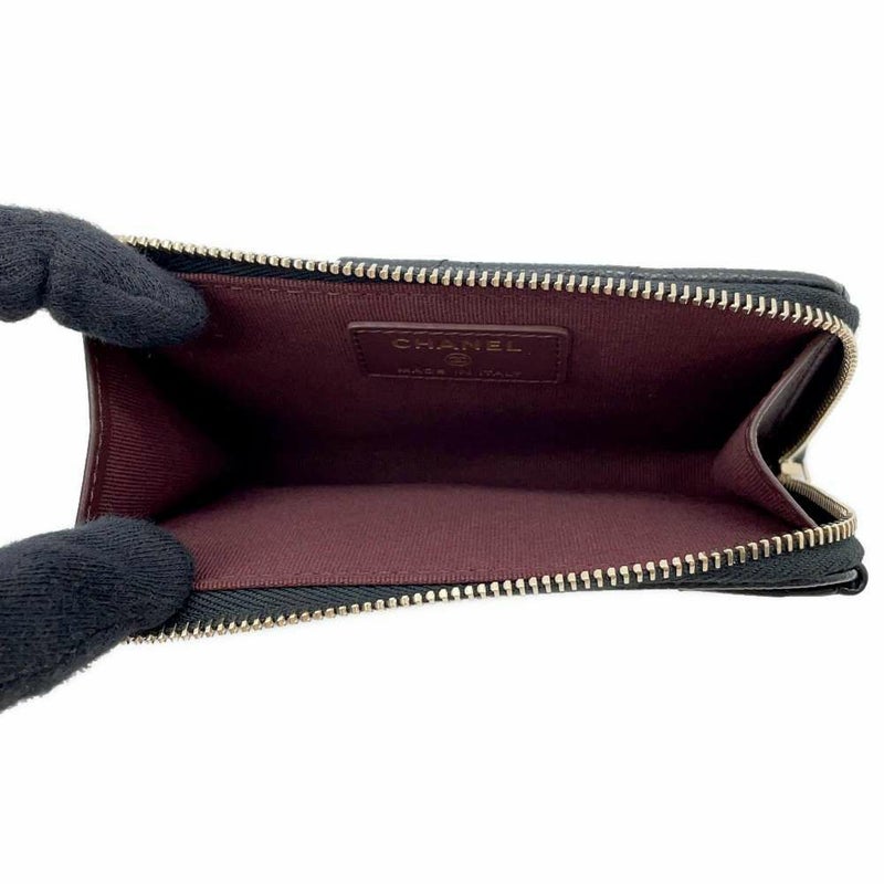 シャネル コインケース マトラッセ ココマーク キャビアスキン AP3179 CHANEL フラグメント カードケース 黒