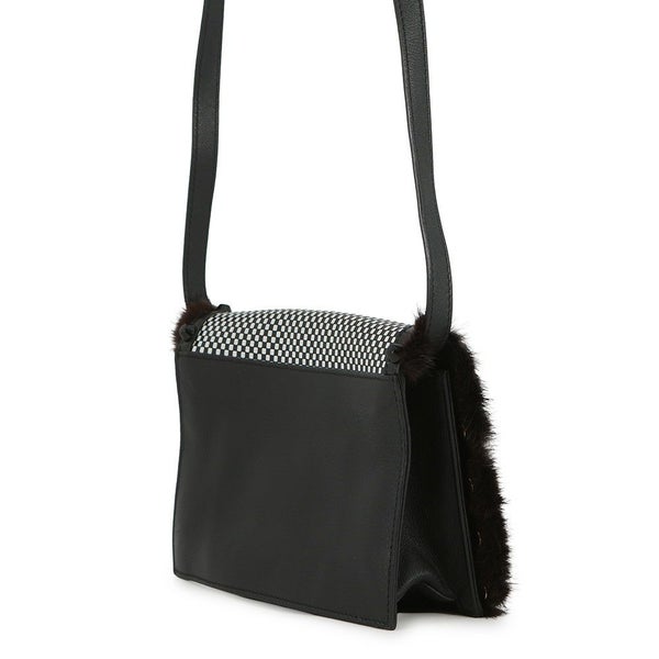 フェンディ ショルダーバッグ チェック スタッズ レザー ファー FENDI バッグ