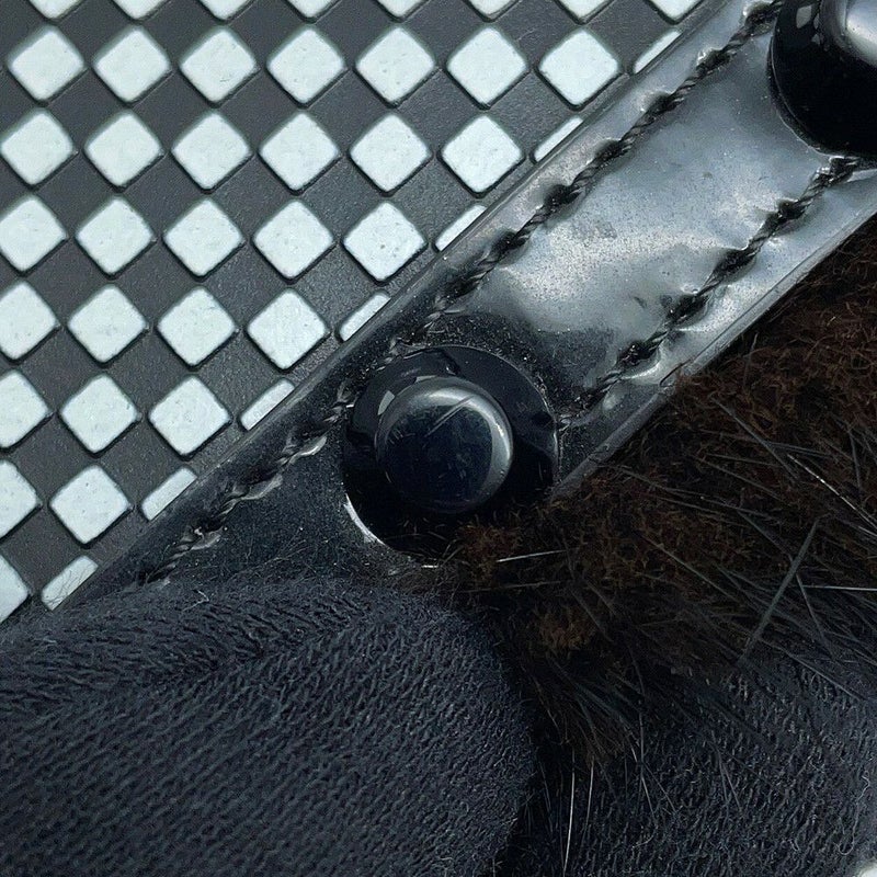 フェンディ ショルダーバッグ チェック スタッズ レザー ファー FENDI バッグ