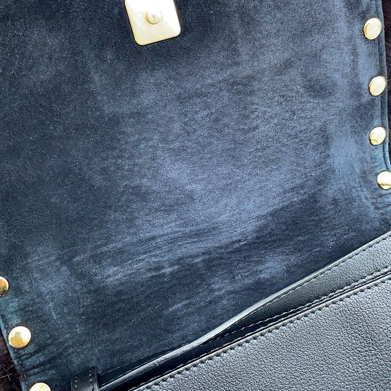 フェンディ ショルダーバッグ チェック スタッズ レザー ファー FENDI バッグ