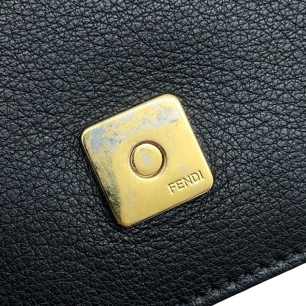 フェンディ ショルダーバッグ チェック スタッズ レザー ファー FENDI バッグ