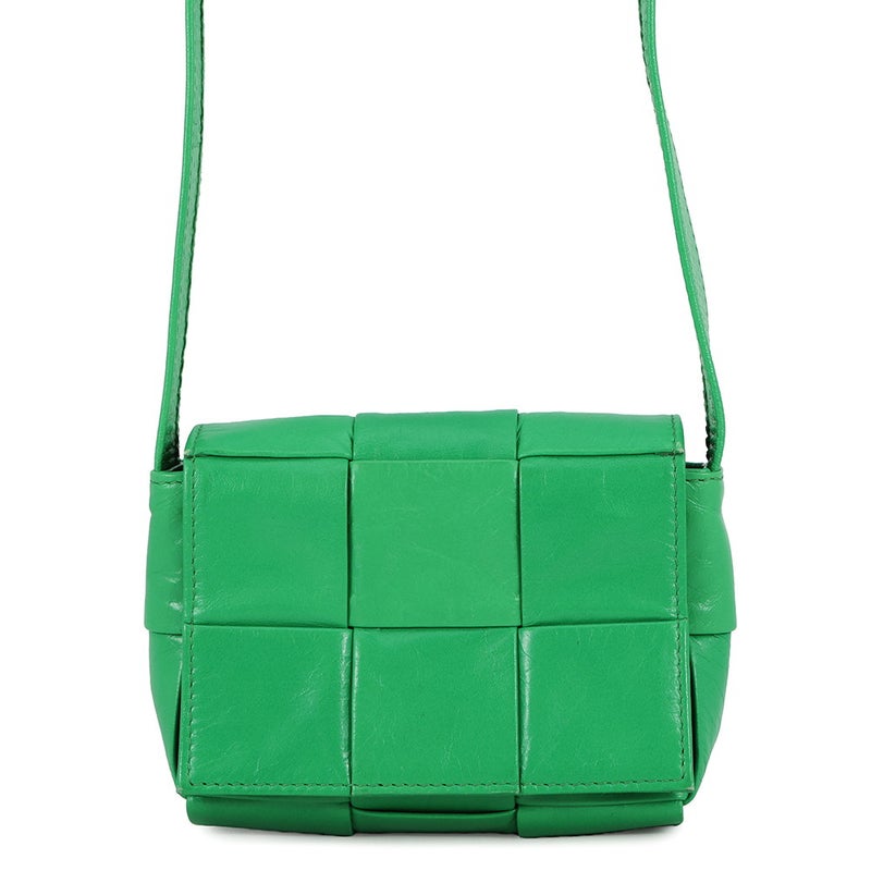 ボッテガヴェネタ ショルダーバッグ キャンディ カセット カーフレザー 667048 BOTTEGA VENETA グリーン