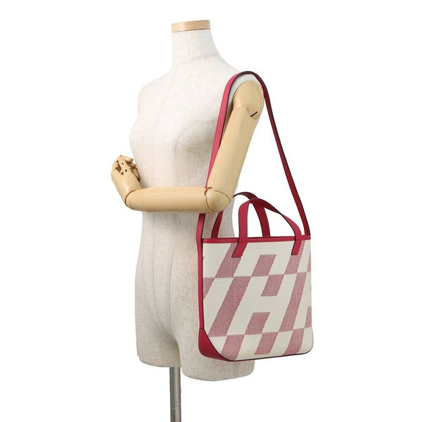 エルメス トートバッグ H・アン・ビエPM フランボワーズ トワルアッシュ/スイフト Z刻印 ２wayショルダー