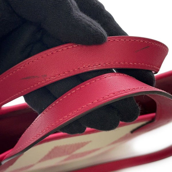 エルメス トートバッグ H・アン・ビエPM フランボワーズ トワルアッシュ/スイフト Z刻印 ２wayショルダー