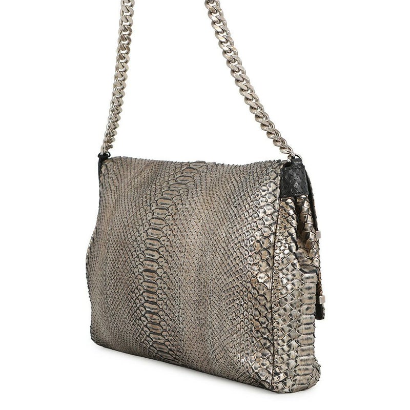 ジミーチュウ チェーンショルダーバッグ フラップバッグ パイソン JIMMY CHOO