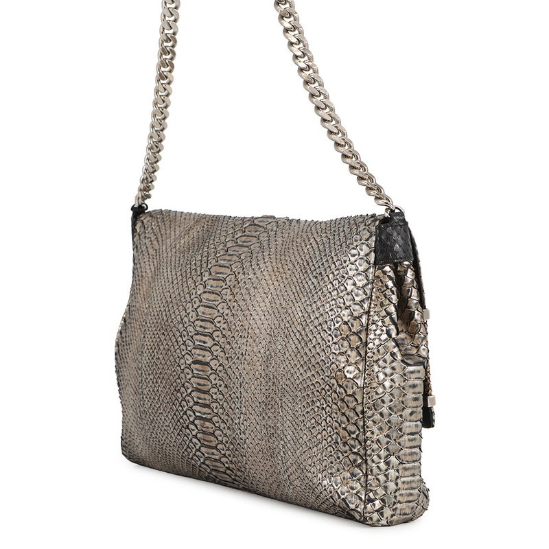 ジミーチュウ チェーンショルダーバッグ フラップバッグ パイソン JIMMY CHOO