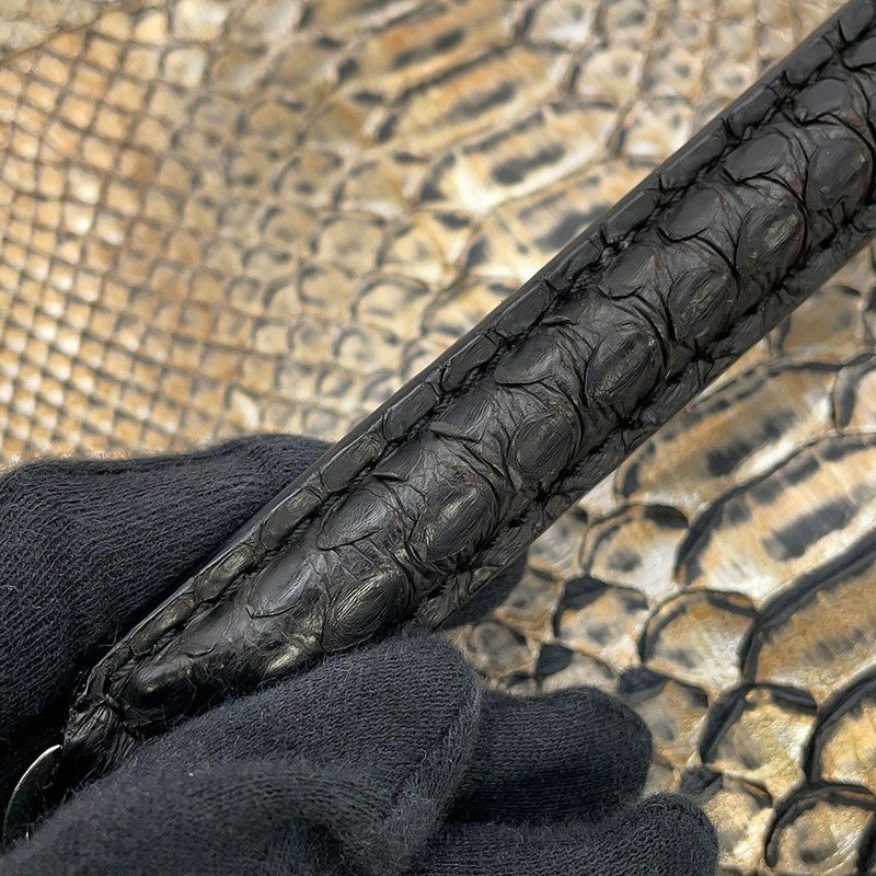 ジミーチュウ チェーンショルダーバッグ フラップバッグ パイソン JIMMY CHOO