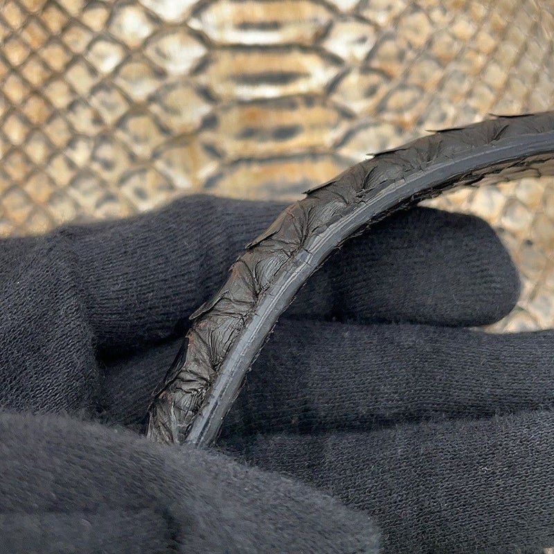 ジミーチュウ チェーンショルダーバッグ フラップバッグ パイソン JIMMY CHOO