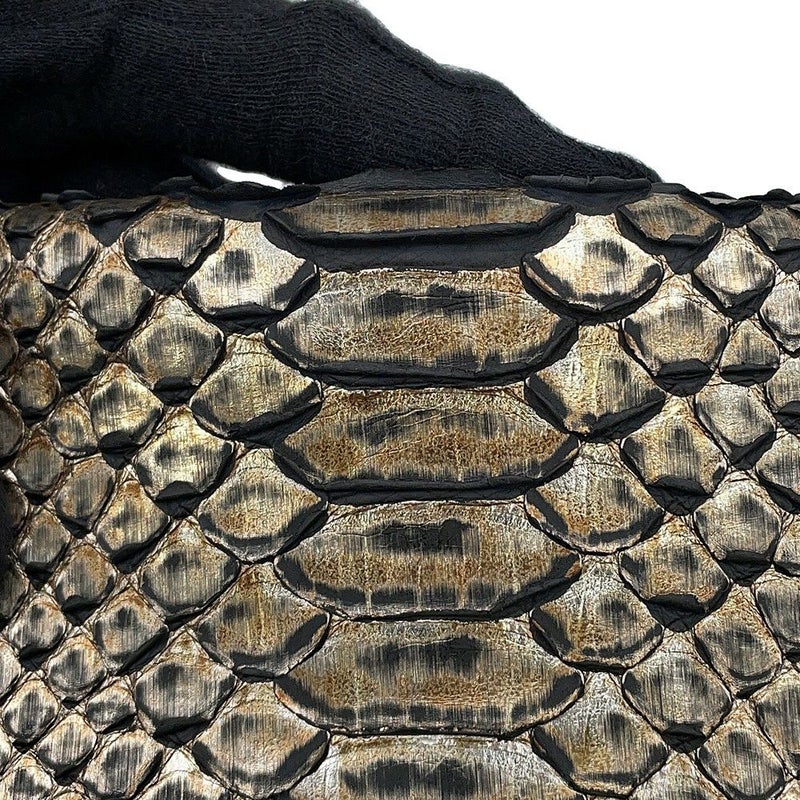 ジミーチュウ チェーンショルダーバッグ フラップバッグ パイソン JIMMY CHOO