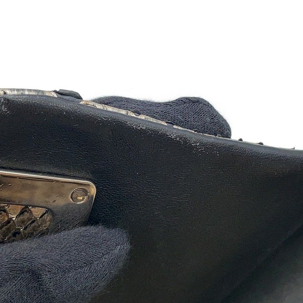 ジミーチュウ チェーンショルダーバッグ フラップバッグ パイソン JIMMY CHOO