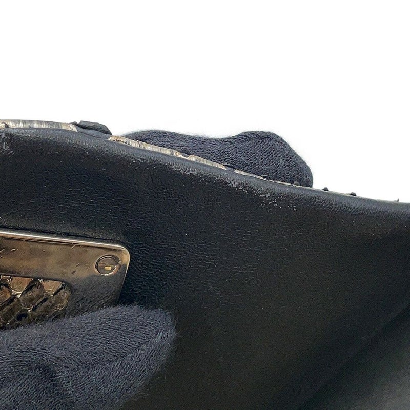 ジミーチュウ チェーンショルダーバッグ フラップバッグ パイソン JIMMY CHOO