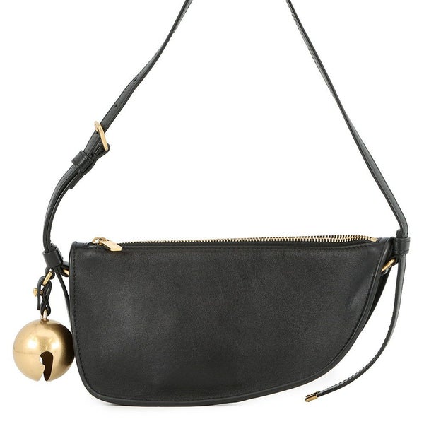 バーバリー ショルダーバッグ シールド スリング ミニ 鈴チャーム付き レザー 8077580 BURBERRY 黒 ワンショルダー