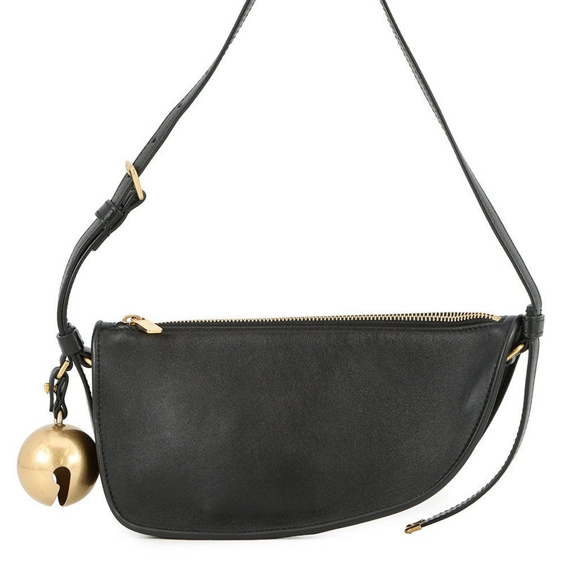 バーバリー ショルダーバッグ シールド スリング ミニ 鈴チャーム付き レザー 8077580 BURBERRY 黒 ワンショルダー