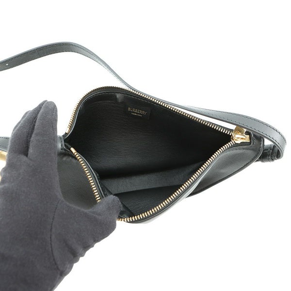 バーバリー ショルダーバッグ シールド スリング ミニ 鈴チャーム付き レザー 8077580 BURBERRY 黒 ワンショルダー
