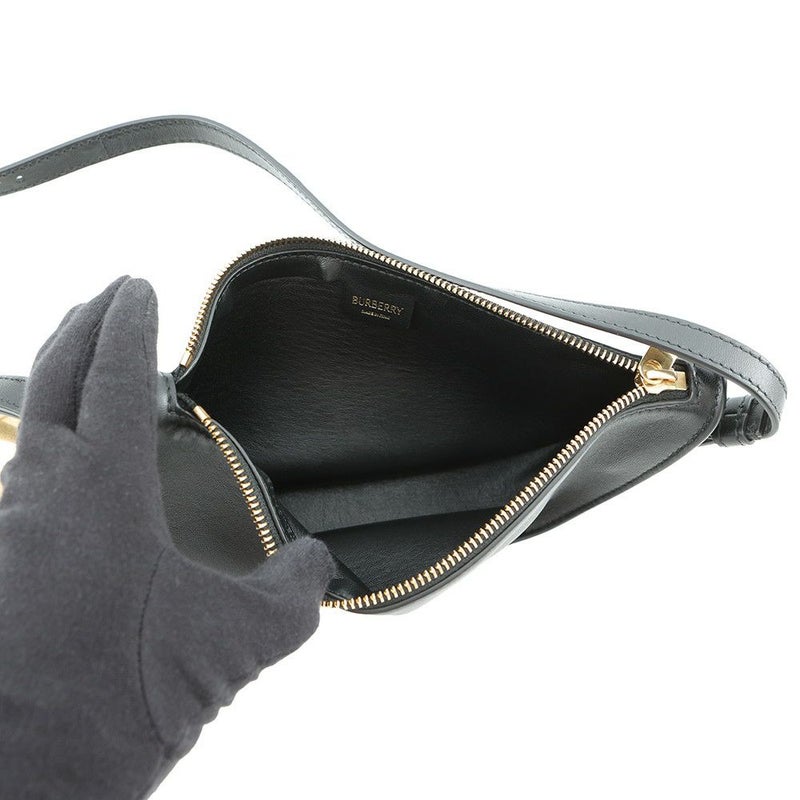 バーバリー ショルダーバッグ シールド スリング ミニ 鈴チャーム付き レザー 8077580 BURBERRY 黒 ワンショルダー