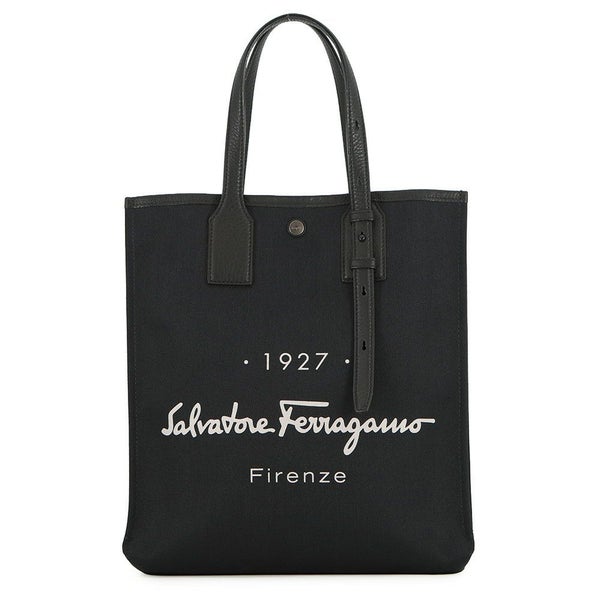 サルヴァトーレ・フェラガモ トートバッグ キャンバス レザー 240797 Ferragamo 黒