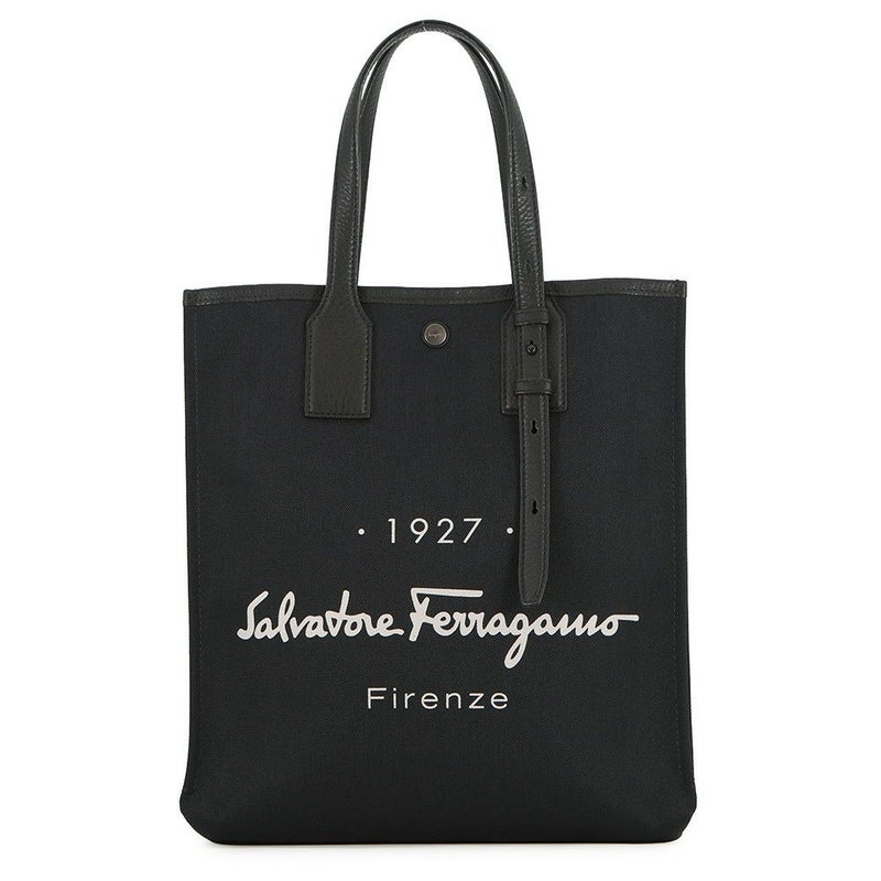 サルヴァトーレ・フェラガモ トートバッグ キャンバス レザー 240797 Ferragamo 黒
