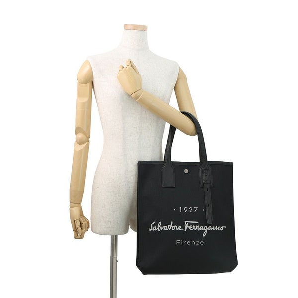 サルヴァトーレ・フェラガモ トートバッグ キャンバス レザー 240797 Ferragamo 黒