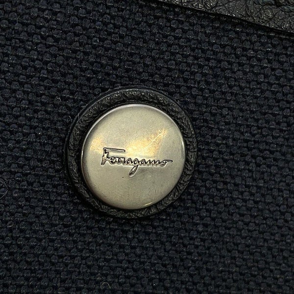 サルヴァトーレ・フェラガモ トートバッグ キャンバス レザー 240797 Ferragamo 黒