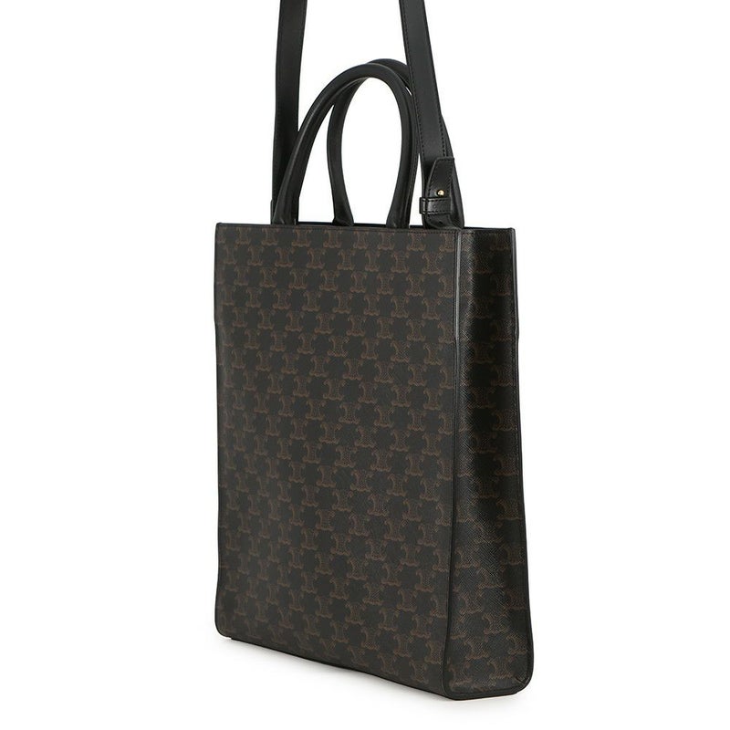 セリーヌ トートバッグ トリオンフ バーティカルカバ ミディアム 194432 CELINE 2wayショルダーバッグ 黒