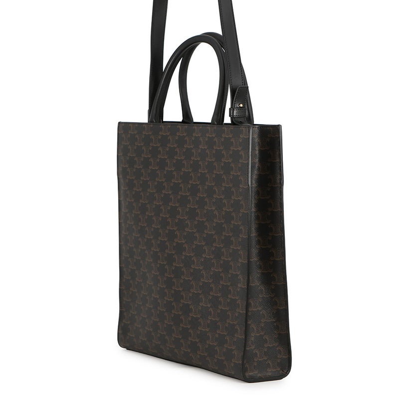 セリーヌ トートバッグ トリオンフ バーティカルカバ ミディアム 194432 CELINE 2wayショルダーバッグ 黒