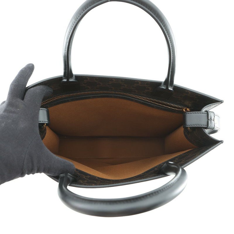 セリーヌ トートバッグ トリオンフ バーティカルカバ ミディアム 194432 CELINE 2wayショルダーバッグ 黒