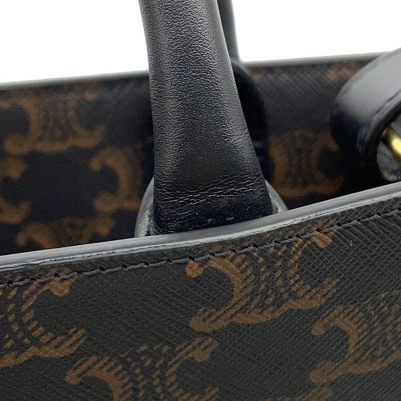 セリーヌ トートバッグ トリオンフ バーティカルカバ ミディアム 194432 CELINE 2wayショルダーバッグ 黒