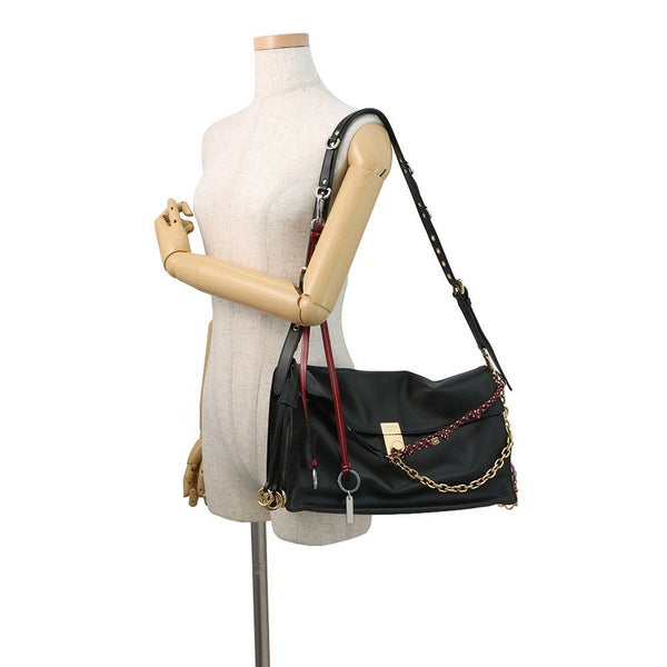 プラダ ショルダーバッグ ソフトサウンド チャーム ラージ レザー 1BD379 PRADA バッグ 黒