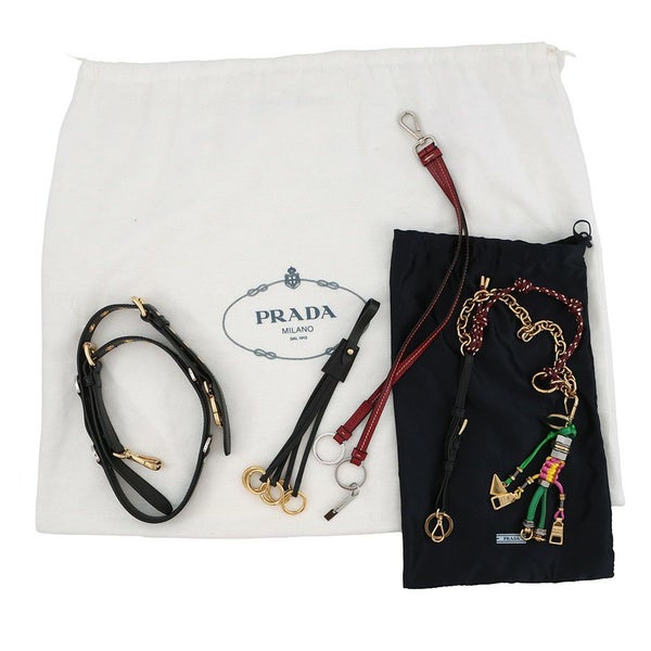 プラダ ショルダーバッグ ソフトサウンド チャーム ラージ レザー 1BD379 PRADA バッグ 黒