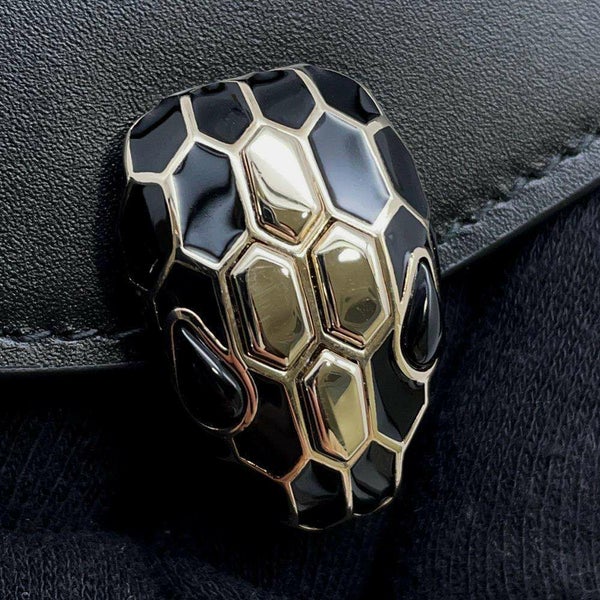 ブルガリ 長財布 セルペンティ フォーエバー ラージウォレット カーフレザー 294391 BVLGARI 財布 黒