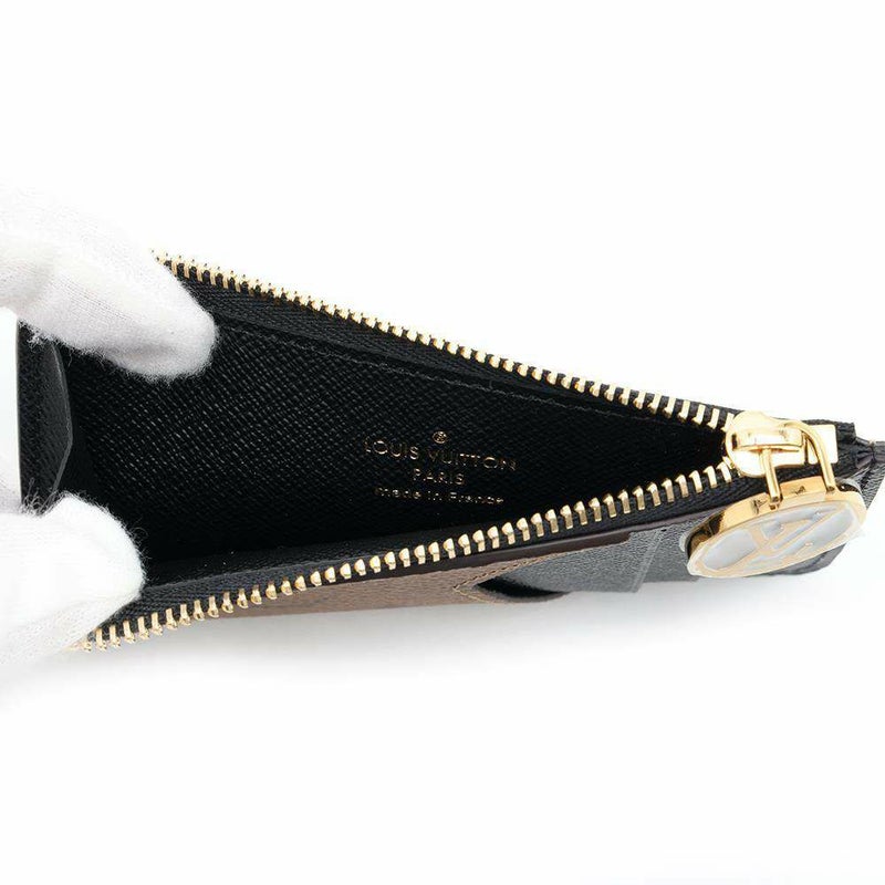 ルイヴィトン カードケース モノグラム・リバース ポルトカルト・ロミー M81912 LOUIS 小銭入れ ブラック 黒