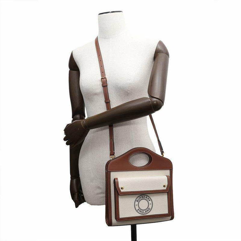 バーバリー ショルダーバッグ ミニ ロゴ キャンバス レザー 8028062 BURBERRY ショルダーバッグ