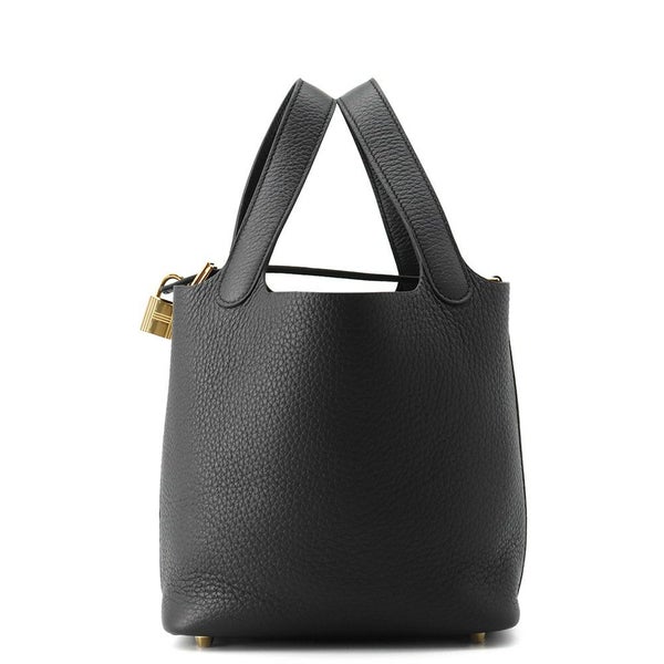エルメス ハンドバッグ ピコタンロックPM ブラック/ゴールド金具 トリヨンクレマンス K刻印 黒