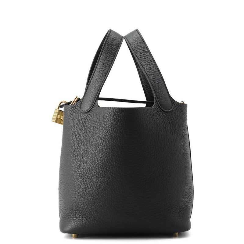 エルメス ハンドバッグ ピコタンロックPM ブラック/ゴールド金具 トリヨンクレマンス K刻印 黒