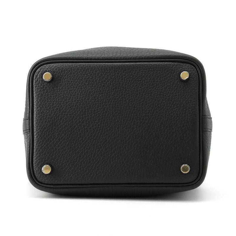 エルメス ハンドバッグ ピコタンロックPM ブラック/ゴールド金具 トリヨンクレマンス K刻印 黒