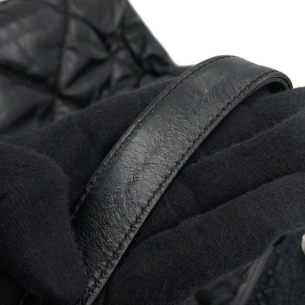 シャネル チェーントートバッグ ポートベロー ココマーク マトラッセ ヴィンテージレザー/ストロー A46153 CHANEL 黒