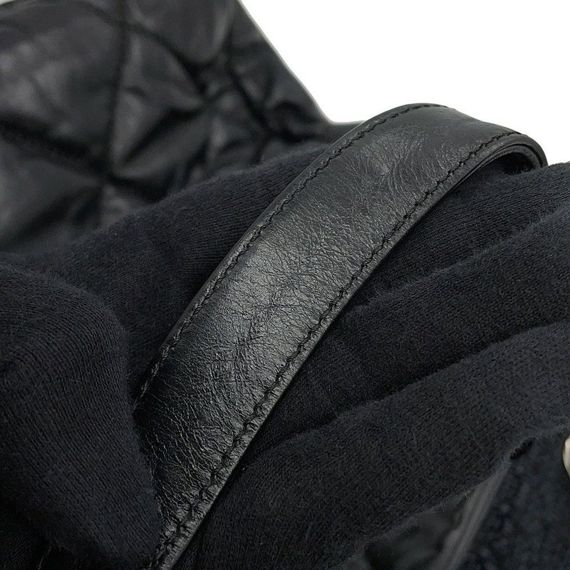 シャネル チェーントートバッグ ポートベロー ココマーク マトラッセ ヴィンテージレザー/ストロー A46153 CHANEL 黒