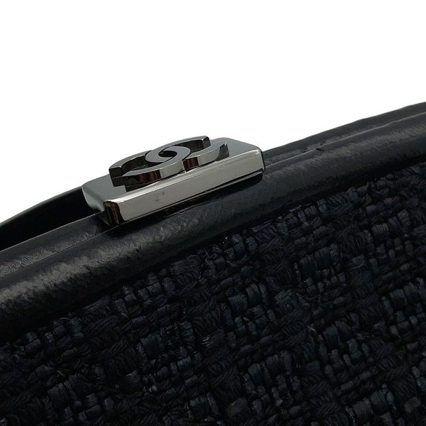 シャネル チェーントートバッグ ポートベロー ココマーク マトラッセ ヴィンテージレザー/ストロー A46153 CHANEL 黒